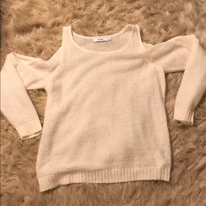 Cold shoulder sweater